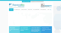 Desktop Screenshot of espacebio.fr